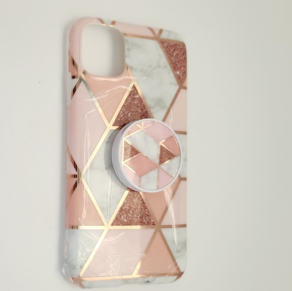 Electroplated marmol Iphone case. Pink, New - Picture 7 of 8